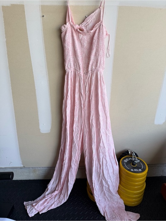 Salty Lemon Pants - Women's Pink Sleeveless Jumpsuit Romper
